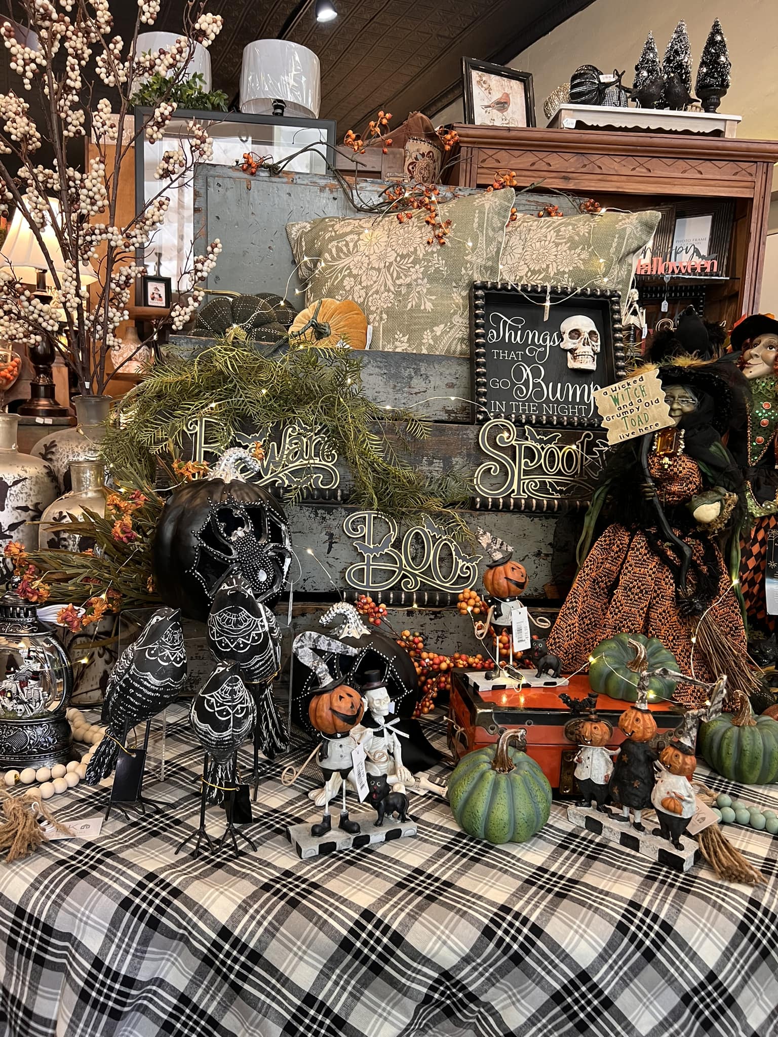 Halloween display in the store